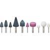 Vigor Set di Mole per smerigliatrice a Barra V6906, V5672, V5673, per riprese di 3-6 mm di Diametro V6906-10, Nero-Rosso