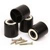Slipstick CB512 - Gambe di ricambio in plastica nera per proteggere il pavimento, altezza 50 mm, con impugnatura in gomma antiscivolo, 4 pezzi