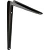 Amig - Set Supporti per Mensola da Parete - 20 Pezzi - Staffe in Acciaio - 350x300 mm - Colore Nero - Resistenti fino a 35 Kg - Angolo per Ripiani - Supporto per Mensole - Installazione Facile