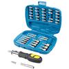 Silverline 427611 - Set chiavi a tubo, inserti e bussole, 45 pezzi