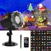 ROVLAK Proiettore Luci Natale Esterno, Proiettore Halloween Interno con Telecomando e 16 Diapositive HD, Decorazione Natalizia Impermeabile per Natale, Halloween, San Valentino, Pasqua, Feste