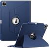 Fintie Custodia girevole per iPad Pro da 12,9 6a generazione 2022-360 gradi con portamatita, spegnimento automatico, adatto anche per iPad Pro da 12,9 5e/4e/terza generazione, blu navy