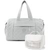Remedare Borsa da Cabina da Weekend Organizzata per Donna - Valigia da Viaggio con Trousse da Toilette Rimovibile & Tasca per Scarpe Impermeabile - per Ospedale, Sport, Aereo e Weekend Leggero, grigio
