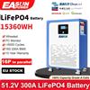 EASUN POWER EASUN 300Ah/15kwh 200Ah/10kwh 100Ah/5kwh 48v 51.2v 16S Lifepo4 Batteria al litio ferro parallela 6000+ Energia solare e domestica