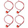 EMSea 4 Pezzi Fusibile Standard/ATC Plug-In 10A Con Presa Per Cavo Lunghezza Linea 40 Cm Fusibile ATC Per Auto Scatola Fusibili Per Veicoli Per Sistemi Elettrici Per Auto Rosso