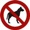 STROBO 10x Adesivi Cani Proibiti Ø 9,5cm per Uso Interno o Esterno con Protezione UV Resistente alle Intemperie Segnali di Divieto di STROBO