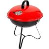 AKTIVE Piccolo barbecue portatile a carbonella con coperchio, Metallo, Ø36x44 cm, Leggero, facilmente trasportabile, Ventilazione integrata, Montaggio rapido e semplice, Per esterni