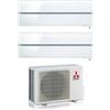 Mitsubishi - Condizionatore con inverter dual split Mitsubishi LN 9000+9000 Btu Pearl White con WiFi in R32 A+++ MXZ-2F42VF