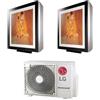 Lg - Condizionatore con inverter LG dual split Art Cool Gallery 9+12 9000+12000 Btu in R32 A++ MU2R17 WIFI ready