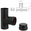 Generico - Raccordo a tee tees t con scarico condensa nero isiper stufe a pellet caminetti
