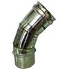 Generico - Curva a gomito acciaio inox stufa a pellet d 80 in AISI 304 L