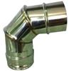 Generico - Curva gomito acciaio inox stufa a pellet d 80 a 90 gradi AISI 304 L