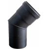 Generico - Gomito curva acciaio nero stufa pellet d 80 a 45 gradi aisi 316 l 1,2 mm norma cee