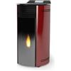 Laminox - Stufa a pellet ad aria Laminox Jessica Air 11 da 12 kW bordeaux in A+ WiFi ready