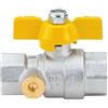 Enolgas - Enolgas serie Top test valvola a sfera gas diritta femmina/femmina con presa di pressone da 1/4 PN30/40