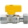 Enolgas - Enolgas Rubinetto a sfera per gas combustibili diritto femmina/codolo per scaldabagno Serie BONGAS PN40