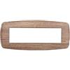 Ettroit placca compatibile Bticino Livinglight 7 moduli plastica slim colore legno chiaro - LN87704