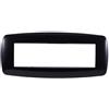 Ettroit placca compatibile Bticino Livinglight 7 moduli plastica slim colore nero - LN87702