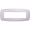Ettroit placca compatibile Bticino Livinglight 7 moduli plastica slim colore bianco - LN87701