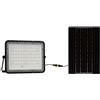 V-TAC VT-120W Faro led nero con pannello solare 15W e telecomando LED Proiettore con batteria sostituibile 4000K 3m Cavo - 7826
