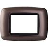 ETTROIT Placca compatibile Bticino Livinglight 3 moduli plastica bombata colore bronzo
