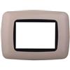 ETTROIT Placca compatibile Bticino Livinglight 3 moduli plastica bombata colore sabbia
