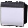 ETTROIT Pulsante portanome 2P 10A 250V compatibile Bticino Livinglight colore nero