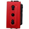 ETTROIT Presa bipasso compatibile Bticino Livinglight 2P+T 10/16A 250V colore rosso