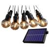 V-TAC VT-71512 catenaria LED con pannello solare e telecomando 12mt 10 lampadine mini globo filamento 0.5W 3000K IP44 - sku 7804