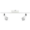 V-TAC VT-810 doppio faretto lampada led 9W orientabile da parete colore bianco da muro luce bianco caldo 3000K - SKU 218266