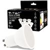 V-TAC VT-2225 Lampadina led faretto 4.5W SMD GU10 bianco caldo 3000K copertura satinata box 6 pezzi - SKU 212739