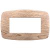 Ettroit placca compatibile Bticino Livinglight 4 moduli plastica slim colore legno chiaro - LN87404