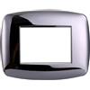 Ettroit placca compatibile Bticino Livinglight 3 moduli plastica slim colore cromato lucido - LN87313