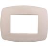 Ettroit placca compatibile Bticino Livinglight 3 moduli plastica slim colore sabbia - LN87309