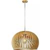 V-TAC VT-4280 Lampadario Portalampada 1MT E27 in vero legno Ф440mm con cavo in gomma - SKU 40541