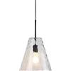 V-TAC VT-7305 Lampadario portalampada 1mt in vetro trasparente moderno forma conica Ф270mm - sku 3881