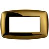 Ettroit placca compatibile Bticino Livinglight 4 moduli plastica slim colore oro lucido - LN87412