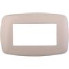 Ettroit placca compatibile Bticino Livinglight 4 moduli plastica slim colore sabbia - LN87409