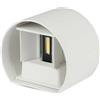 V-TAC Lampada LED 6W da parete semicerchio 110lm/W corpo bianco satinato doppio fascio luce bianco caldo 3000K SKU 217082