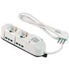 FANTON Multipresa TRIAX 2 prese schuko bipasso 2P+T 16A + 4 prese bipasso 2P+T 16A spina italiana 10A cavo 1.5m con interruttore luminoso Fanton 491124