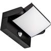 V-TAC VT-11020 lampada led da parete con sensore PIR faro 17W 150lm/w illuminazione facciate colore nero 3000k orientabile IP65 sku 2940