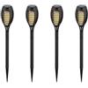 V-Tac VT-724 lanterna da giardino 1W con pannello solare effetto fiamma forma torcia confezione 4pz IP44 luce 2200k - sku 8689