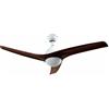 V-TAC VT-6055-3 Ventilatore LED 3 pale 132cm da soffitto 35W DC-Motor marrone con lampada led 15W 3IN1 cambia colore e telecomando - sku 7920