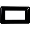 ETTROIT Placca compatibile Bticino Matix 4 moduli plastica colore nero
