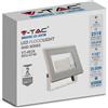 V-TAC VT-4934-W Faro led floodlight 30W SMD 85LM/W 110° bianco freddo 6400K slim alluminio bianco IP65 - SKU 6748