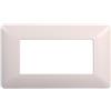 ETTROIT Placca compatibile Bticino Matix 4 moduli plastica colore bianco