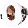V-TAC VT-874 Portafaretto incasso rotondo orientabile bianco con interno oro rosa foro ovale per lampade GU10-GU5.3 - SKU 3163