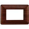 ETTROIT Placca compatibile Bticino Matix 3 moduli plastica colore radica