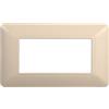 ETTROIT Placca compatibile Bticino Matix 4 moduli plastica colore sabbia