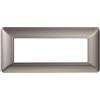 ETTROIT Placca compatibile Bticino Matix 6 moduli plastica colore titanio